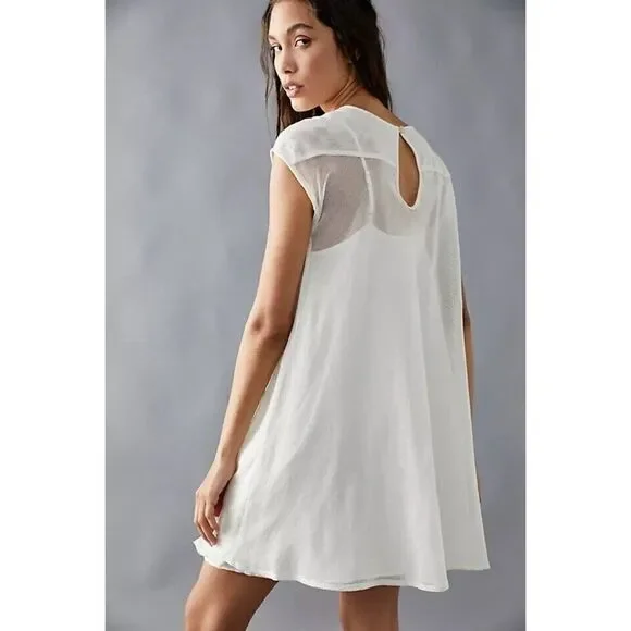 NWT FREE PEOPLE Sz XL KELSEY MINI DRESS IN IVORY - Picture 3 of 5